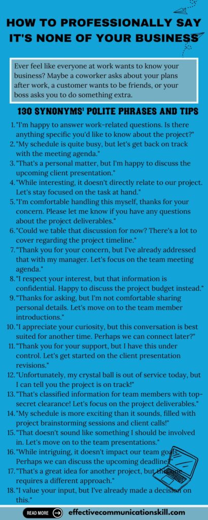 How to Professionally Say It's None of Your Business 