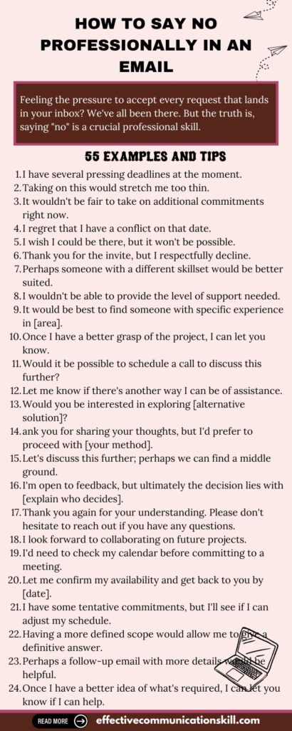 How to Say No Professionally in an Email: 55 Examples and tips 2 How to say no professionally in an email