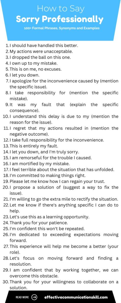 How to Say Sorry Professionally