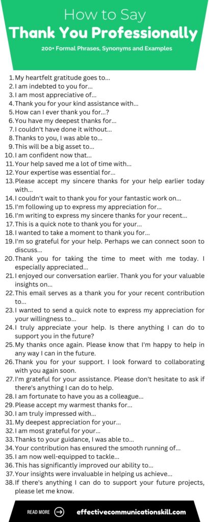 How to Say Thank You Professionally 