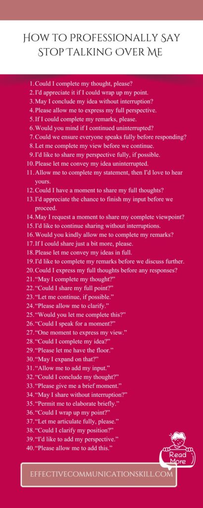 Stop Talking Over Me