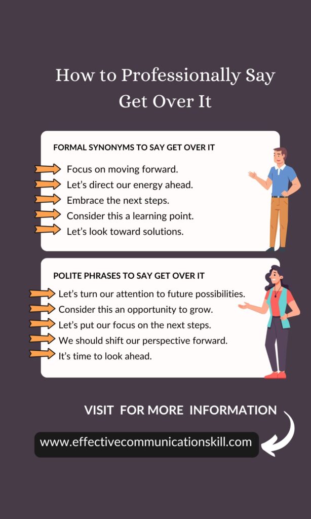 How to Professionally Say Get Over It (200+ Formal Synonyms, Phrases and Sentences) 1 Get Over It