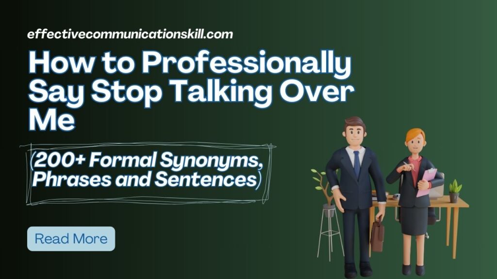 Stop Talking Over Me