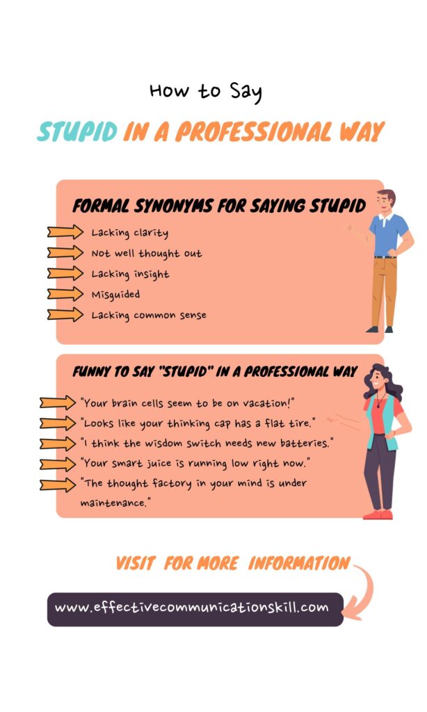 How to Say Stupid in a Professional Way (200 Formal Synonyms, Phrases and Sentences) 1 how to say stupid in a professional way