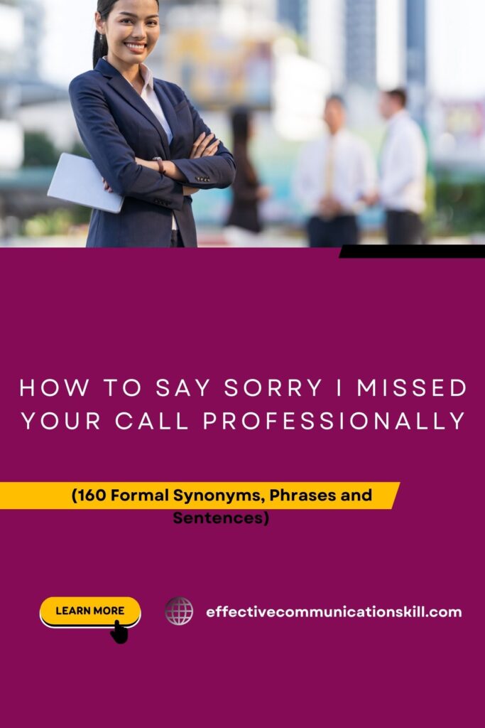 Sorry I Missed Your Call