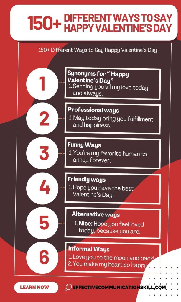 150+ Different Ways to Say Happy Valentine’s Day 1 Different Ways to Say Happy Valentine’s Day