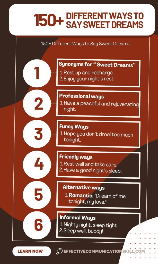 150+ Different Ways to Say Sweet Dreams 1 Different Ways to Say Sweet Dreams