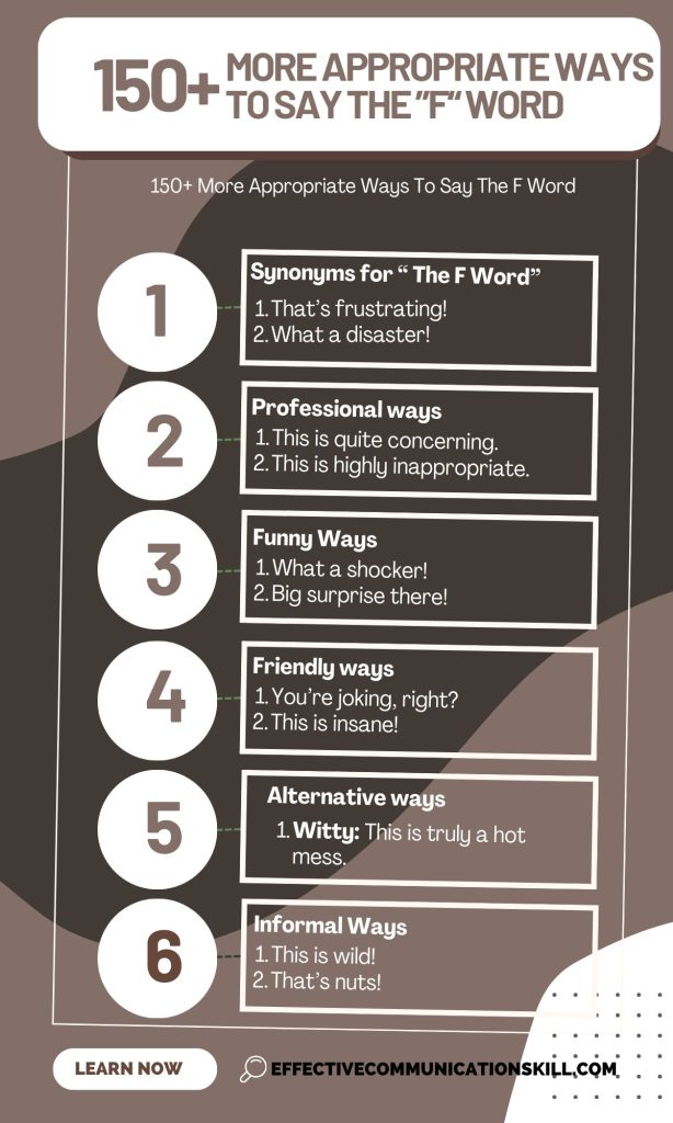 150+ More Appropriate Ways To Say The F Word 1 More Appropriate Ways To Say The F Word