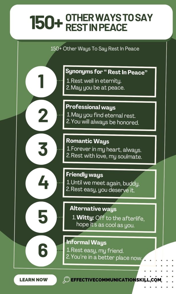 150+ Other Ways To Say Rest In Peace 1 Other Ways To Say Rest In Peace