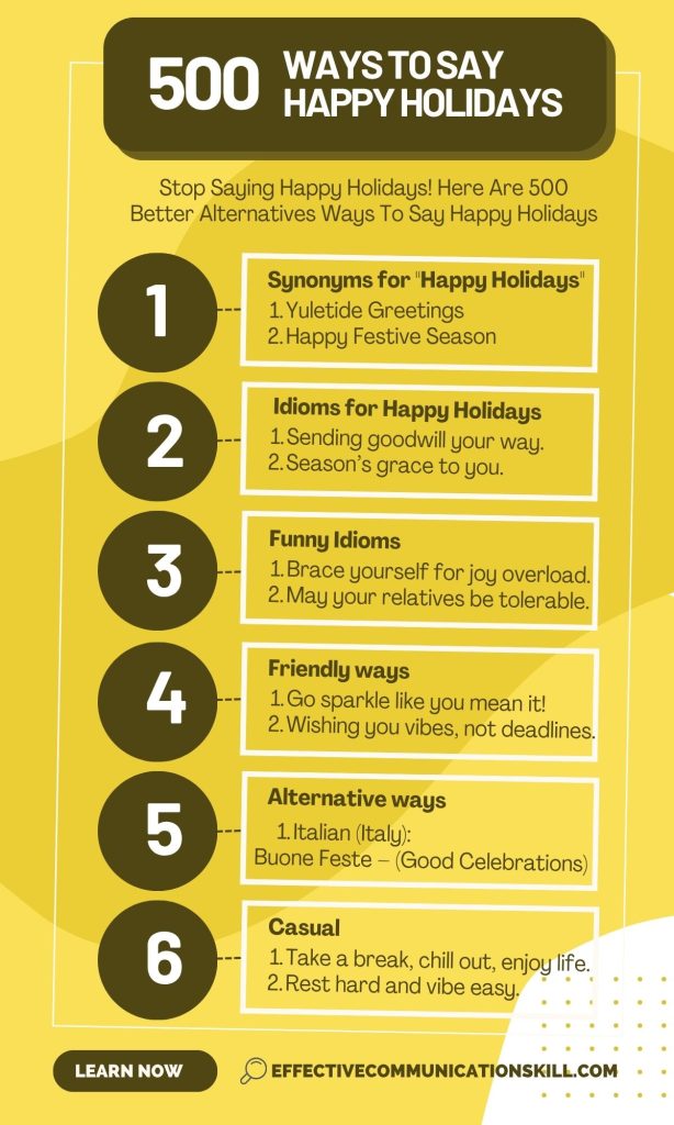 Stop Saying Happy Holidays! Here Are 500 Better Alternatives Ways To Say Happy Holidays 1 Ways To Say Happy Holidays