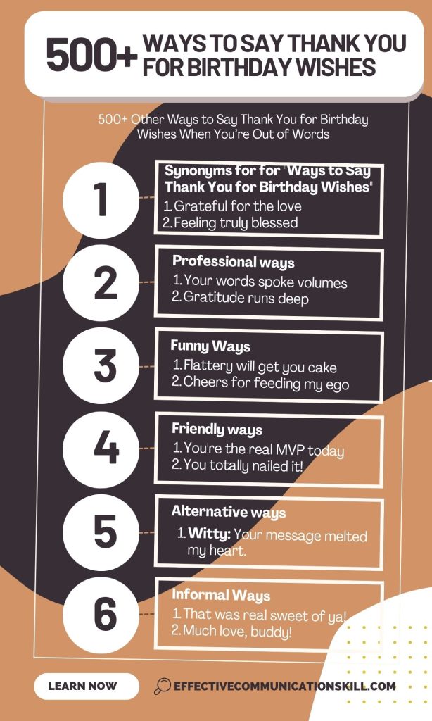 500+ Other Ways to Say Thank You for Birthday Wishes When You’re Out of Words 1 Ways to Say Thank You for Birthday Wishes