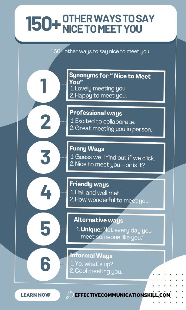 Other Ways To Say Nice To Meet You